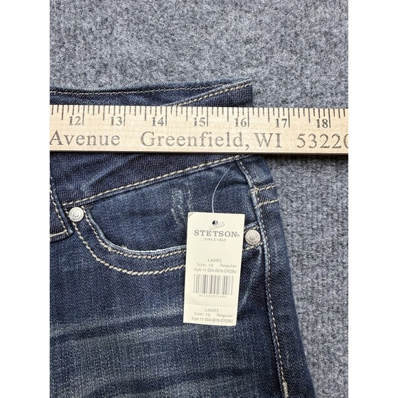 NWT Stetson Jeans Hollywood Bootcut No. 818 Blue Denim Womens Size 10R  Western - Picture 6 of 10